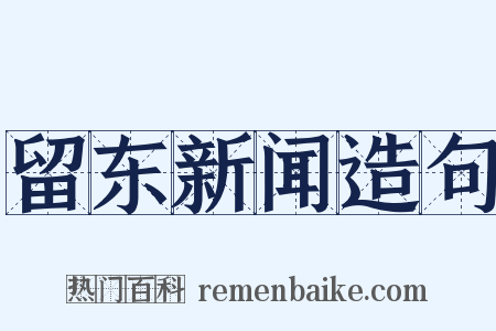 留东新闻造句是什么意思的图片